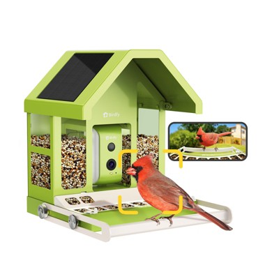 Smart Bird Feeder with Camera, Durable Metal Bird Feeders for Outdoors, AI Identify Bird Species