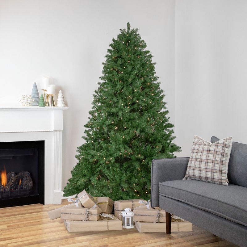 Northlight 6.5' Pre-Lit Full Sierra Noble Fir Artificial Christmas Tree, Clear Lights, 3 of 9