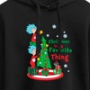 Women's - Dr. Seuss - Christmas Is A Family Thing Cropped Graphic Hoodie - 2 of 4