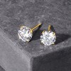 Ross-Simons 2.00 ct. t.w. CZ Stud Earrings in 18kt Yellow Gold - 3 of 4