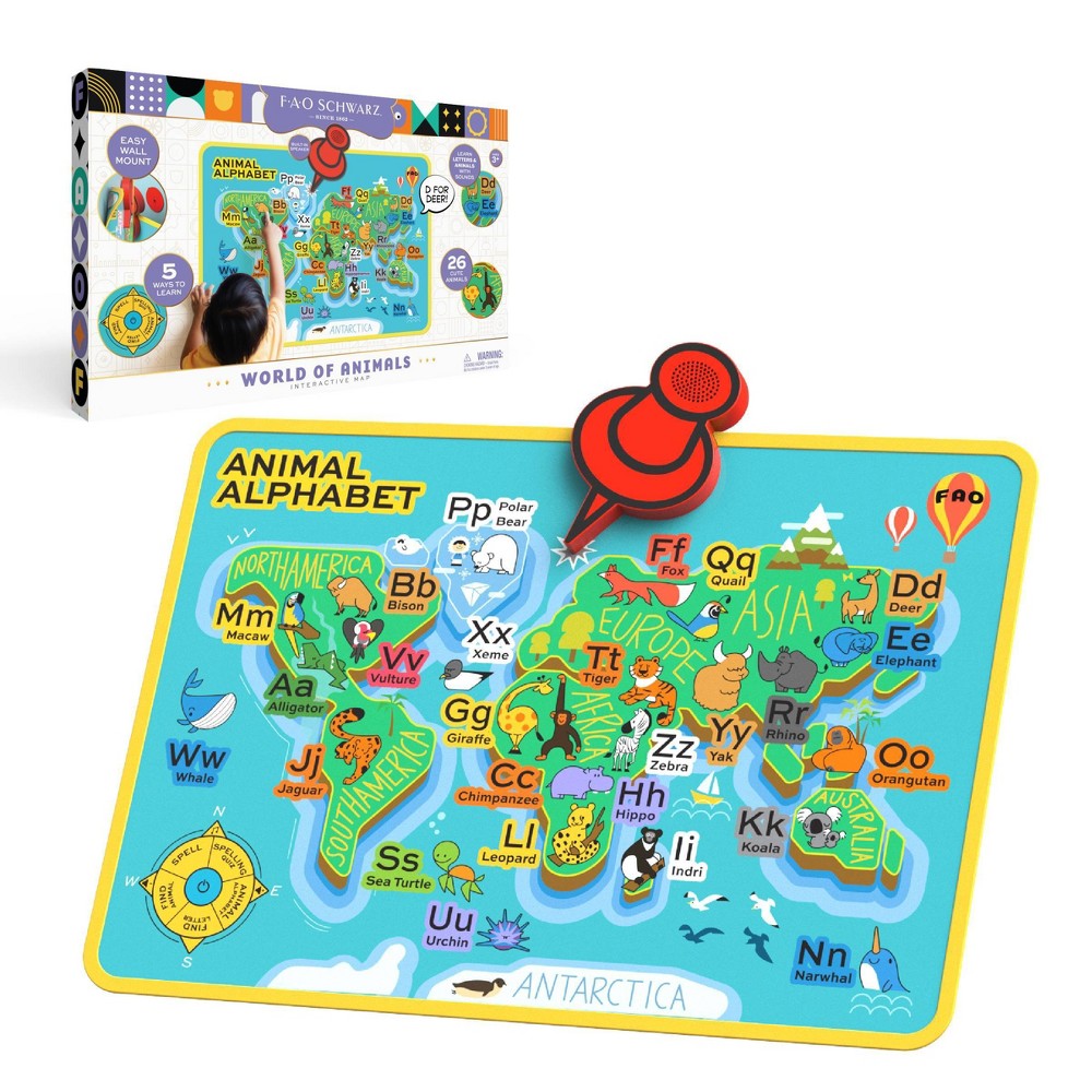 Photos - Educational Toy FAO Schwarz World of Animals Interactive Map