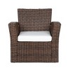 WestinTrends 4 Piece Conversation Outdoor Patio Sofa Set with Square Fire Pit Table - 4 of 4