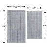 Knightsbridge Summer Tile 220 GSF Non Skid Back Bath Rug Set - 2- Piece - 17x24 and 21x34", Silver - 2 of 2