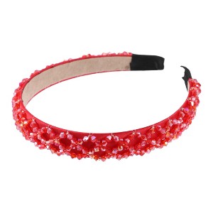 Unique Bargains Women's Bling Rhinestone Headband 0.79 Inch Wide 1 Pc - 1 of 4