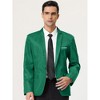 Lars Amadeus Men's Dress Slim Fit Single Breasted One Button Prom Suit Sports Blazer - 3 of 4