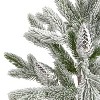 Nearly Natural 28-in Flocked Christmas Artificial Tree in Decorative Planter - 3 of 4