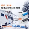VEVOR 15ft Heated Water Hose for RV, Heated Drinking Water Hose with Corrugated Cover Antifreeze to -45°F, Automatic Self-regulating, 5/8" I.D. Blue - 3 of 4