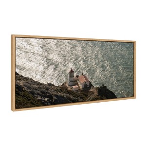 Kate and Laurel Sylvie Point Reyes Lighthouse No 1 Framed Canvas by Crystal Lynn Collins - 1 of 4