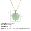 Natural Stone Heart Gemstone Healing Crystal Pendant Lucky Blessing Energy Necklace for Women Men, Green Aventurine - 4 of 4