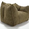 CAVINAS Chenille Fabric Bean Bag Chair,Lazy Sofa Chair with Armrest and High-Resilience Foam,Lounge Chair for Living Room - 4 of 4
