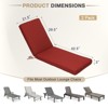 Aoodor 72 x 21 x 3 Inches Patio Chaise Lounger Cushions, Olefin Fabric Slipcovers with Sponge Foam, Set of 2 - 4 of 4