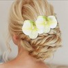 Unique Bargains Women's Phalaenopsis Faux Pearl Duckbill Clip 2 Pcs - 2 of 4