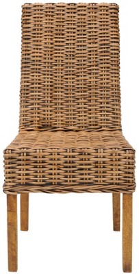 Sanibel High Back Brown Wood and Cane Side Chair