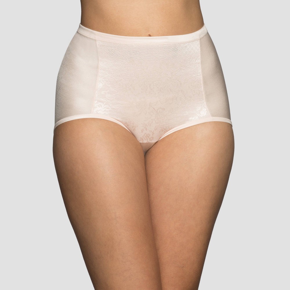 Vanity Fair Lingerie Women's Smoothing Comfort Briefs with Lace - Pink 8