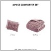 Kumasinova 2/3 PCS Velvet Comforter Set,Quilt Set with Comforter&Sham,Bedding Set with 3D Puff Stitching,Machine Washable - 3 of 4