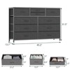 Jojoka Fabric Dresser with 10 Drawers, TV Stand Entertainment Center Fabric Storage Dressers Drawers, Steel Frame, Wood Top - 2 of 4