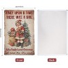 Lomsoe Christmas Woman Tin Sign Vintage Metal Tin Sign 12¡Á8inch "Once Upon A Time There Was A Lady Who Really Loved Christmas" Christmas Gift - 2 of 4