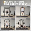 Power Rack, 1100LB Squat Rack for Home Gym - Pull-Up Bar Dip Bars Adjustable Safety Bars Integrated Storage Compact Setup - 3 of 4