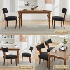 Set of 2 Upholstered Dining Chair Modern Armless Dining Chairs with Curved Backrest & Solid Wooden Legs, Beige/Gray/Black/Ivory -ModernLuxe - 4 of 4