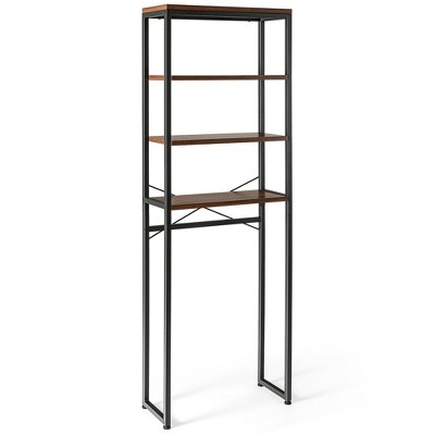 Costway 4-Tier Over The Toilet Storage Rack Metal Bathroom Space Saver with Feet