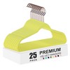 VECELO 25/30/50/60/100 pk Velvet Clothes Hangers Non Slip & Space-Saving Clothes Hangers with Finger Clips & Tie Rack 9 Color - 2 of 4