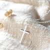 Cross Necklace 14K Plated Dainty Chain, Minimalist Faith Pendant Religious Prayer Jewelry Gift - 4 of 4