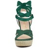 Allegra K Women's Espadrille High Platform Lace Up Wedges Sandals - 2 of 4