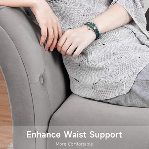 WhizMax 60.6'' Upholstered Chaise Lounge with Armrest, Velvet Button-Tufted Chaise Lounge Chair for Bedroom, Living Room, Dark Gray - 1 of 4