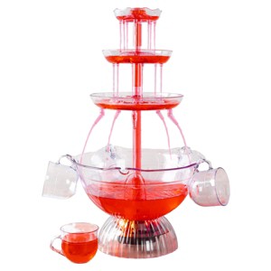 Great Northern Popcorn 3-Tier Party Drink Dispenser – 1.5-Gallon Punch Fountain with LED Light Base and 5 Cups - 1 of 4