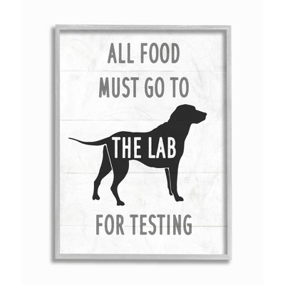 Stupell Industries Kitchen All Food to the Lab Animal Dog Pun
