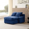 48.8" Modern Luxury Corduroy Daybed Sleeper Sofa with Solid Wood Frame and Removable Cushions - 2 of 4