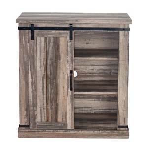 TV Stand for TVs up to 40" Aged Wood Brown - Home Essentials: Media Console with Cable Management, Adjustable Shelves - 1 of 4