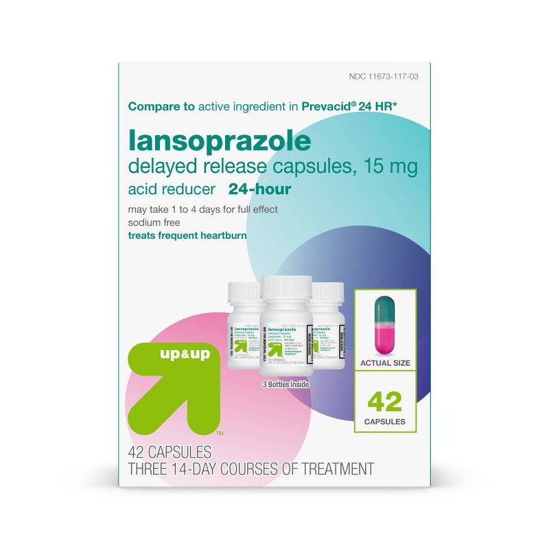Lansoprazole 15mg Acid Reducer Delayed Release Capsules - 42ct - up &#38; up&#8482;, 1 of 9