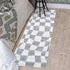 Washable Area Rugs, Modern Plaid Rugs for Living Rooms, Stain-Resistant Soft Geometric Rugs, Foldable Non-Slip Decorative Rugs - 4 of 4