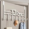 LunaLulinlk Over Door Hanger with 7 Hooks,White Coat Hooks,Cat DesignWall Hooks Punch-Free White - 3 of 4