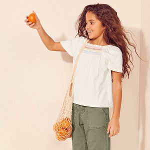 Lands' End Kids Short Sleeve Smock Flutter Top - 1 of 3