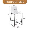 Set of 2 Modern Minimalist Style PU Material Bar Stools, suitable for kitchen - Leovsnove - 3 of 4