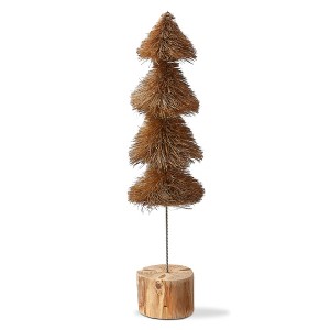 tagltd Sisal Christmas Tree Decorations for Tabletop or Mantel Medium Taupe 15 inch - 1 of 2