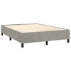 Bed Frame Light Grey Velvet, Plywood, Engineered wood Queen - 4 of 4