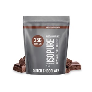Isopure Low Carb Protein Powder - Dutch Chocolate - 1LB - 1 of 4