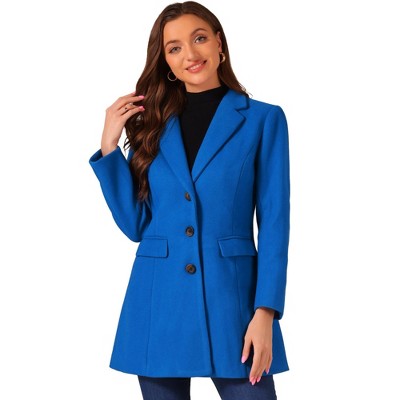 INSPIRE CHIC Women's Notched Lapel Single Breasted Outwear Fall coat