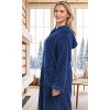 ADR Women's Zip Up Robe with Hood, Women's Long Zipper Robe, Warm Cozy Hooded Bathrobe - 3 of 3