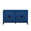 NicBex 58.2" Modern 4-Door Sideboard,Kitchen Storage Cabinets with Stunning Water Wave Door Design and Adjustable Shelves,Black/Brown/Blue - 2 of 4