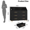 6-Drawer Dresser with Charging Station and Storage Shelf, 47'' Wide Modern Wooden Chest for Bedroom, Living Room, Hallway, or Entryway - 2 of 4