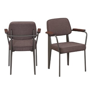 2pc Ashtyn Fabric Chair Set Brown - Picket House Furnishings