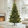 Pre-Lit Slim Aspen Fir Artificial Christmas Tree | 350 UL Clear Lights, Metal Stand - 3 of 4