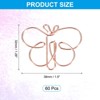 Unique Bargains Butterfly Shape Metal Cute Funny Exquisite Paper Clip Clamp 60 Pcs - 2 of 4