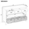 NicBex 3 Drawer Console Table with 1 Open Shelf,Entryway Table with 3 Water Hyacinth Woven Baskets,Modern Couch Table for Living Room,Natural - 3 of 4