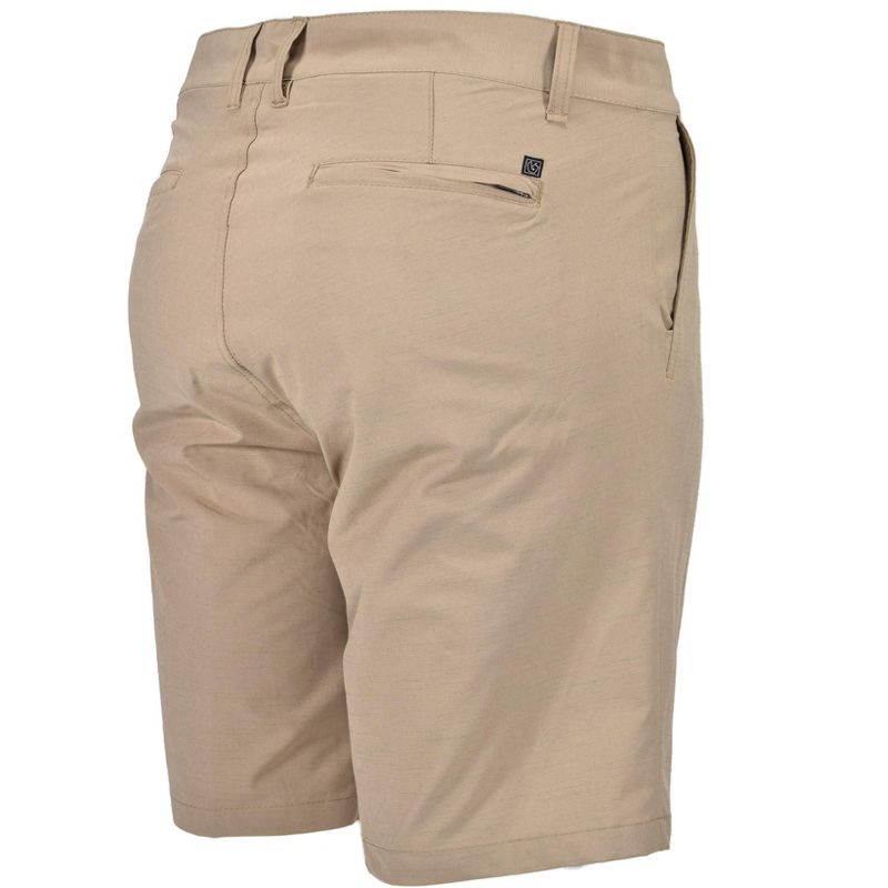 Burnside Men's Hybrid Stretch Cotton Blend Chino Shorts, 2 of 4