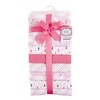Luvable Friends Baby Girl Cotton Flannel Receiving Blankets, Girl Clouds 7-Pack, One Size - 2 of 2